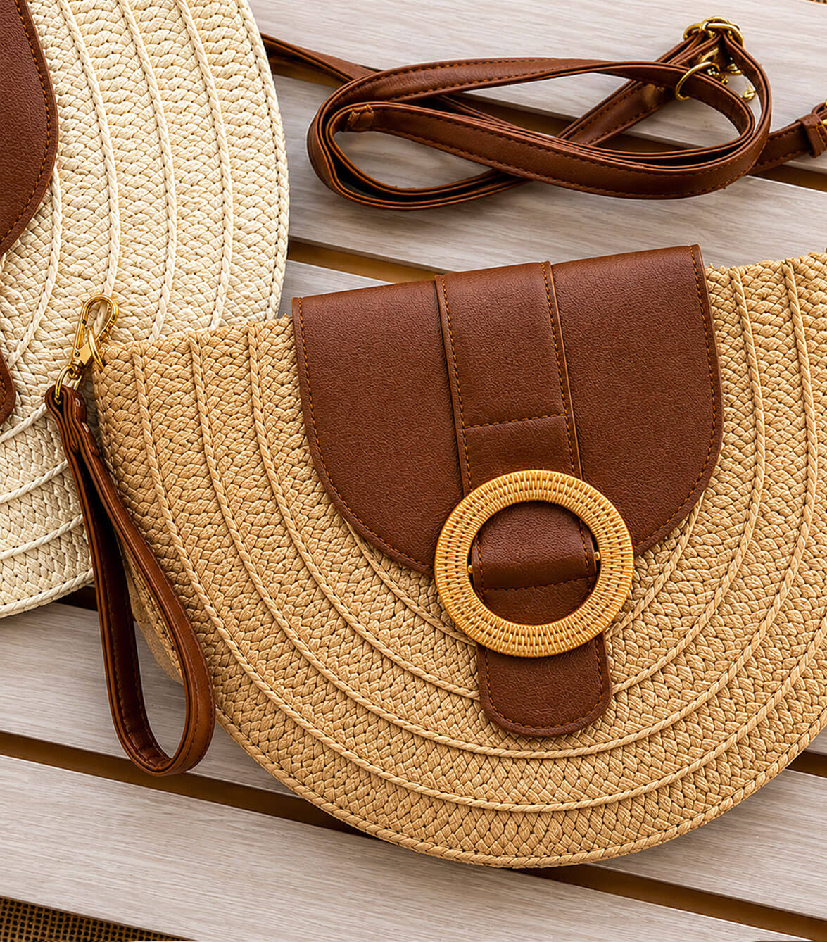 Bolso Tipo Carriel en Fibra Natural