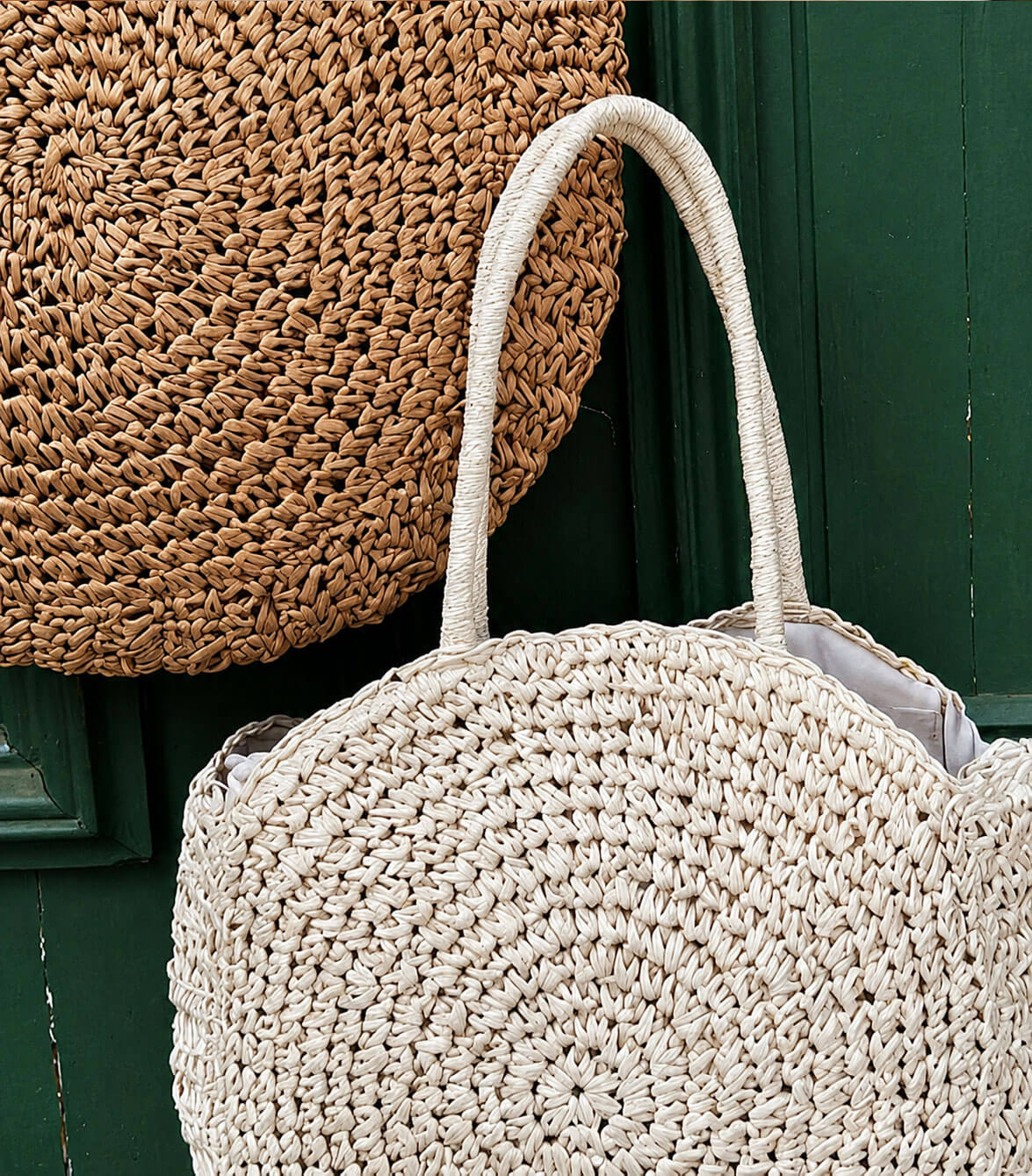 Bolso Redondo en Fibra Natural