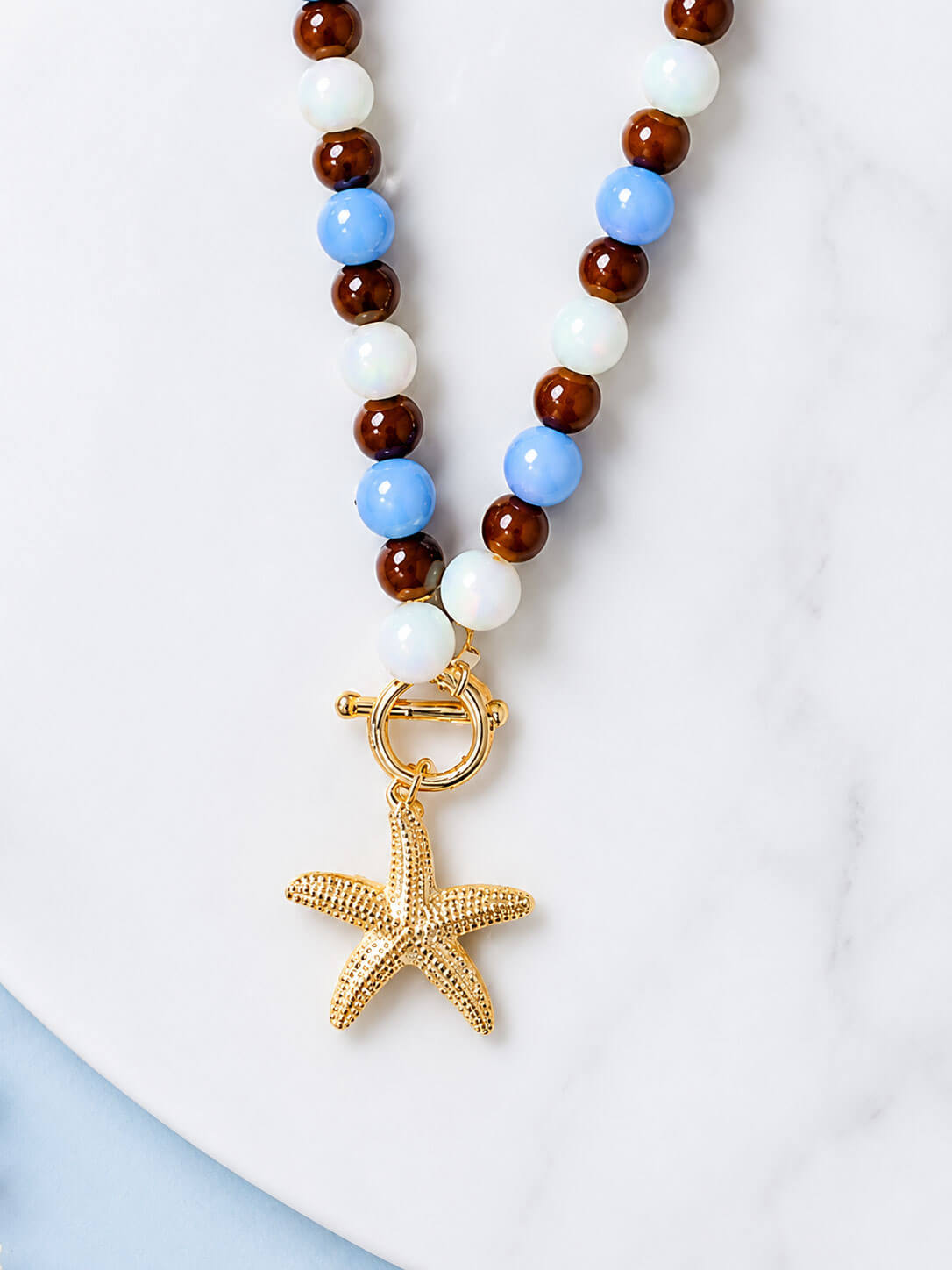 Collar de Perlas con Dije Estrella de Mar