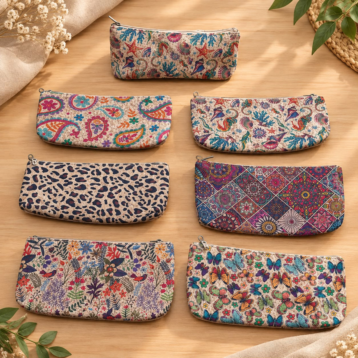 Cartucheras Estampadas Artesanales