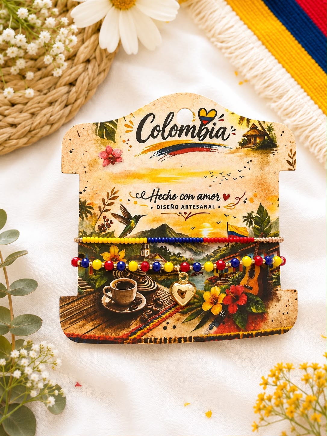 Pulsera Corazón Colombia