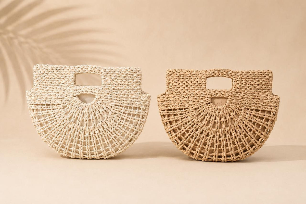 Bolso tejido de inspiracion artesanal