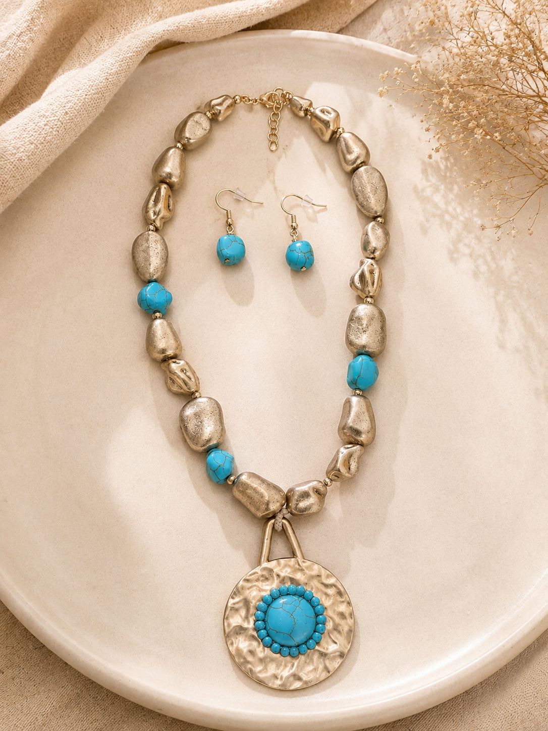 Collar Turquesa Dorado