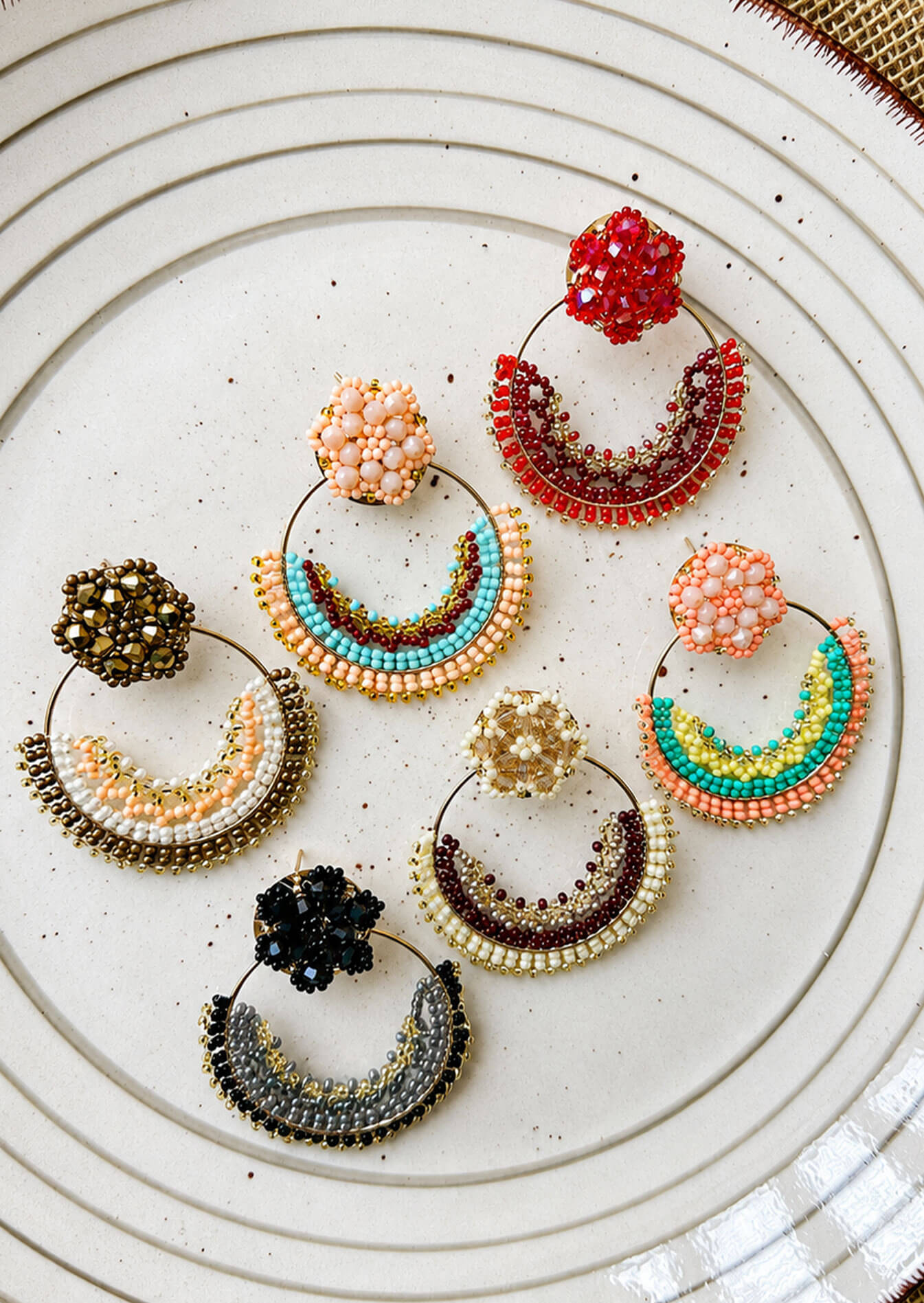 Aretes Flor en Mostacilla