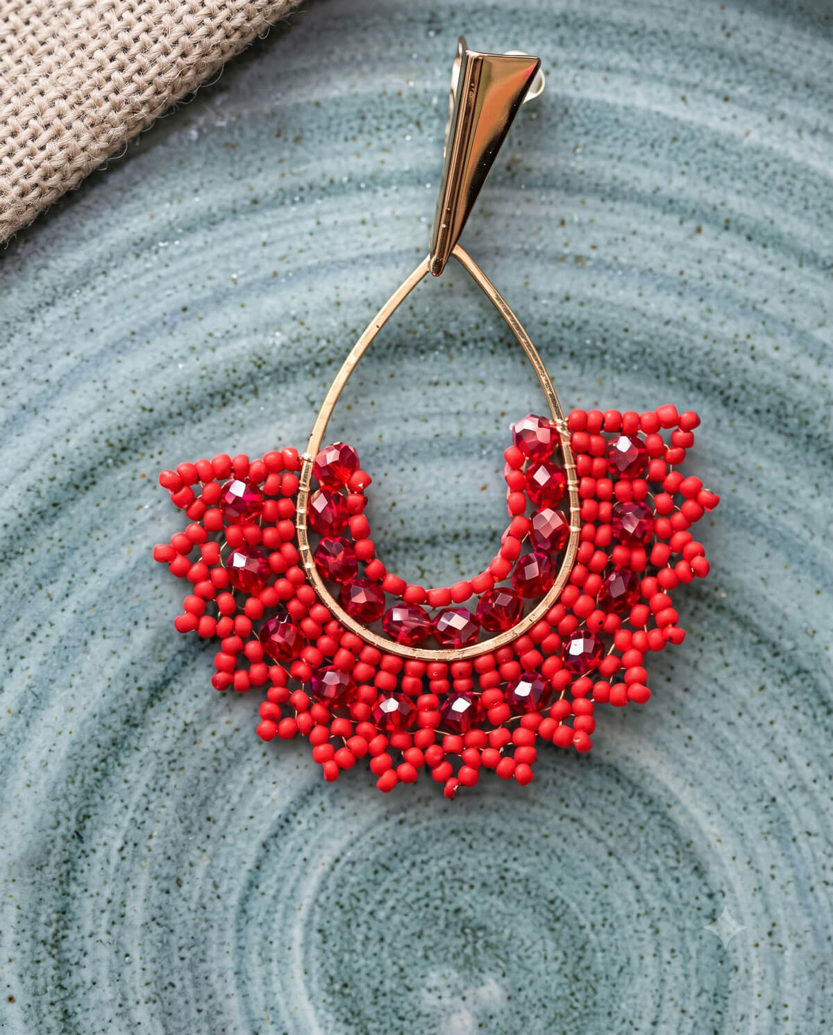 Aretes Gota en Mostacilla
