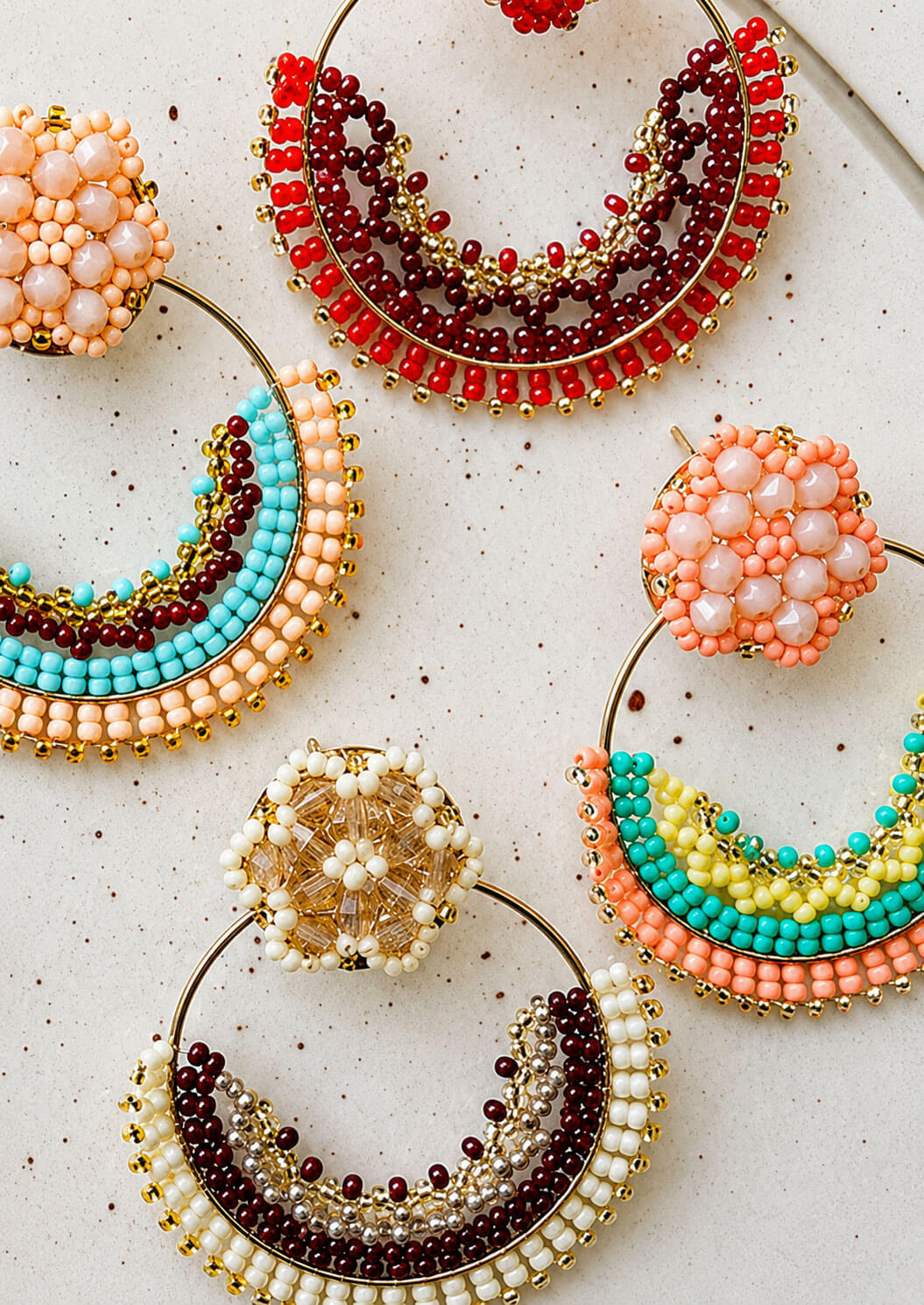 Aretes Flor en Mostacilla