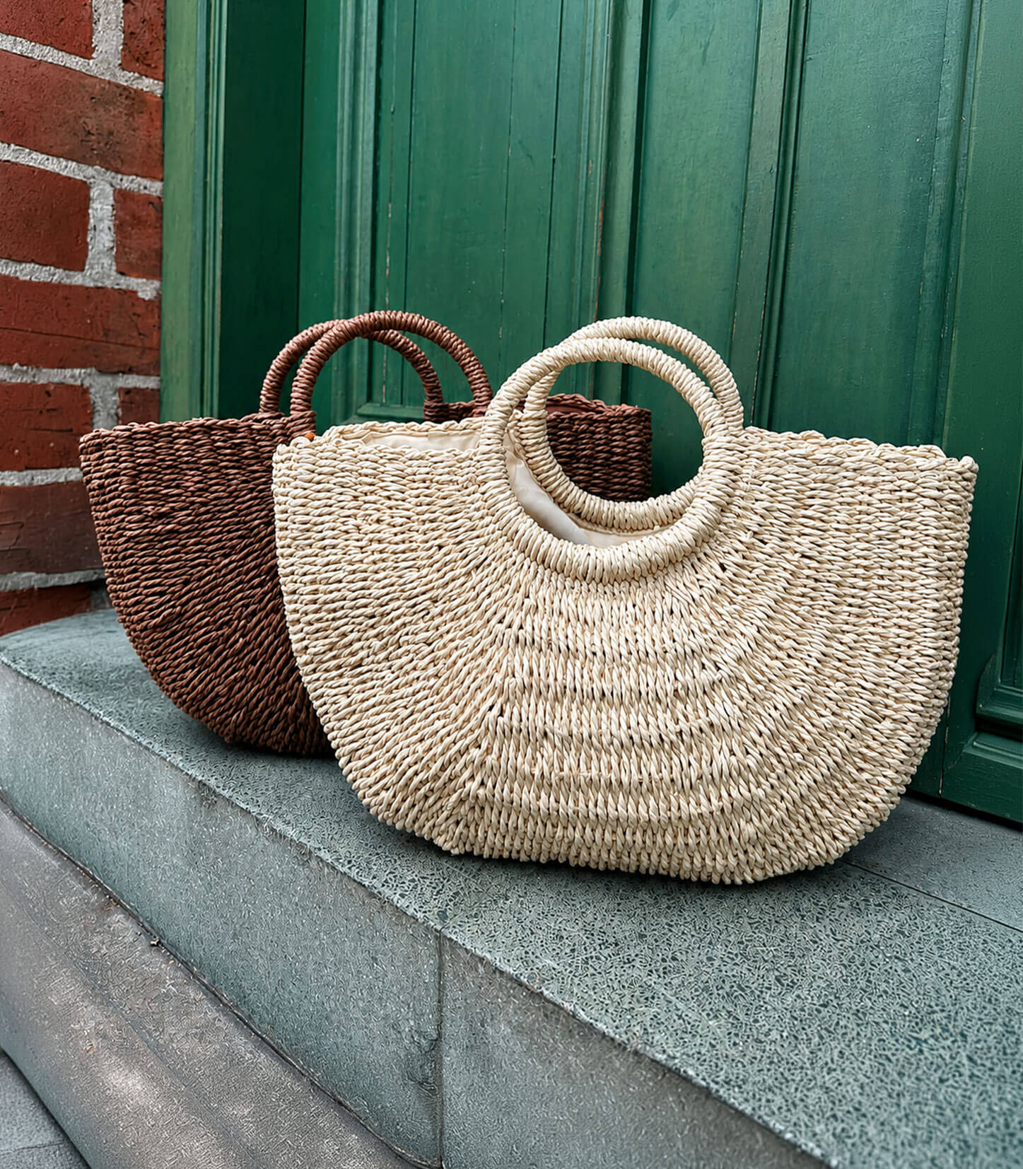 Bolso Iraca Media Luna Grande