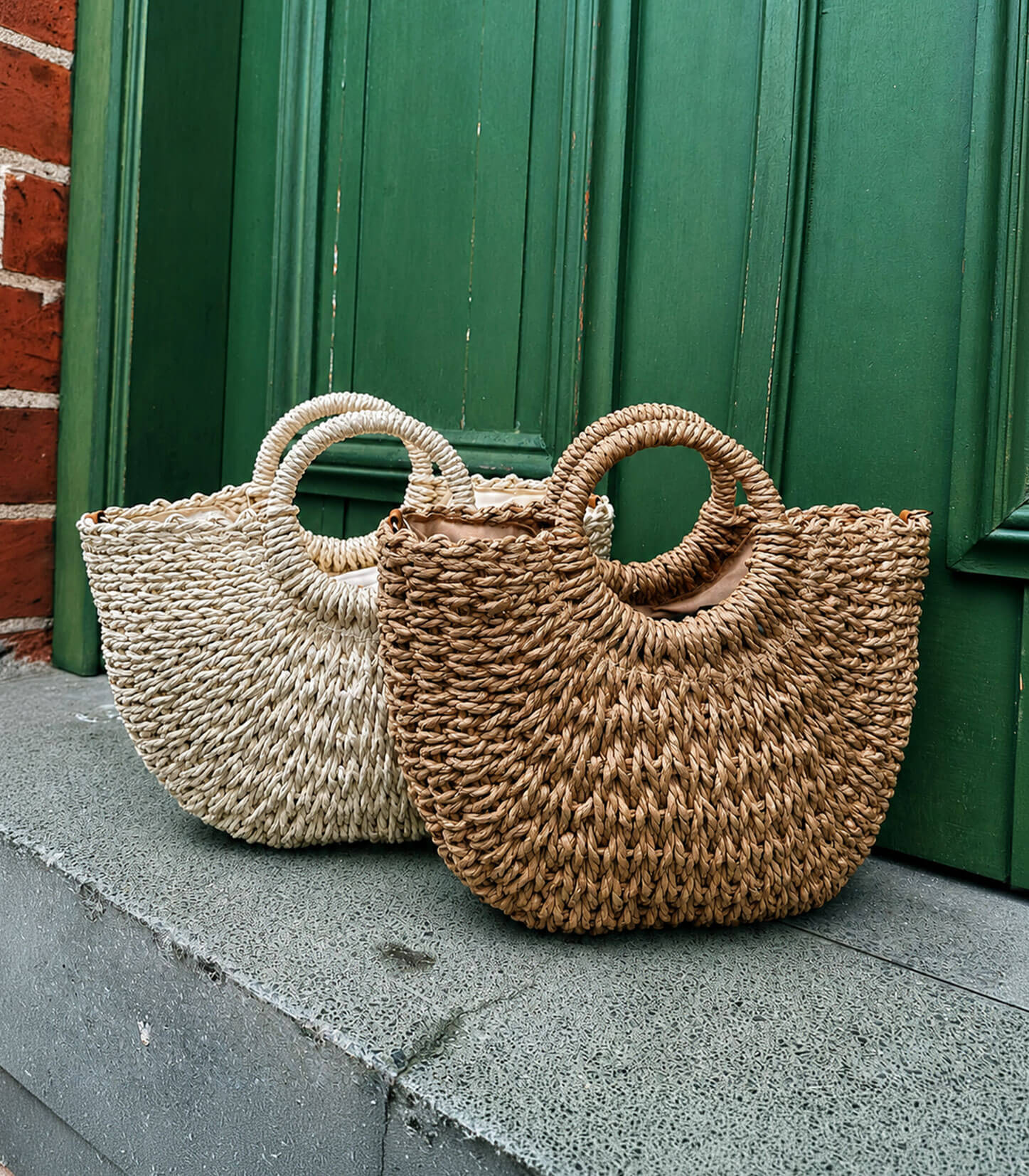 Bolso Iraca Media Luna Pequeño