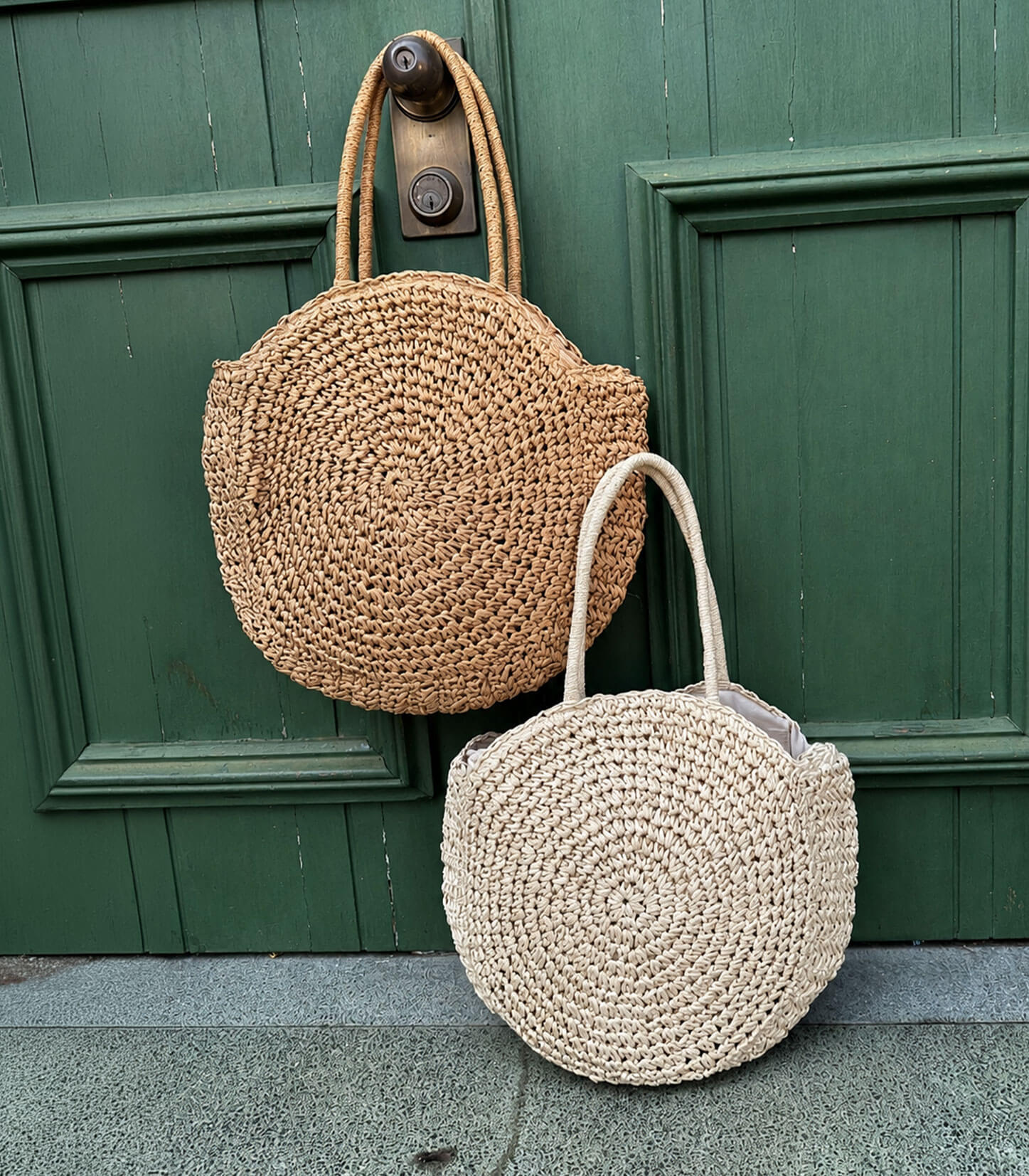 Bolso Redondo en Fibra Natural