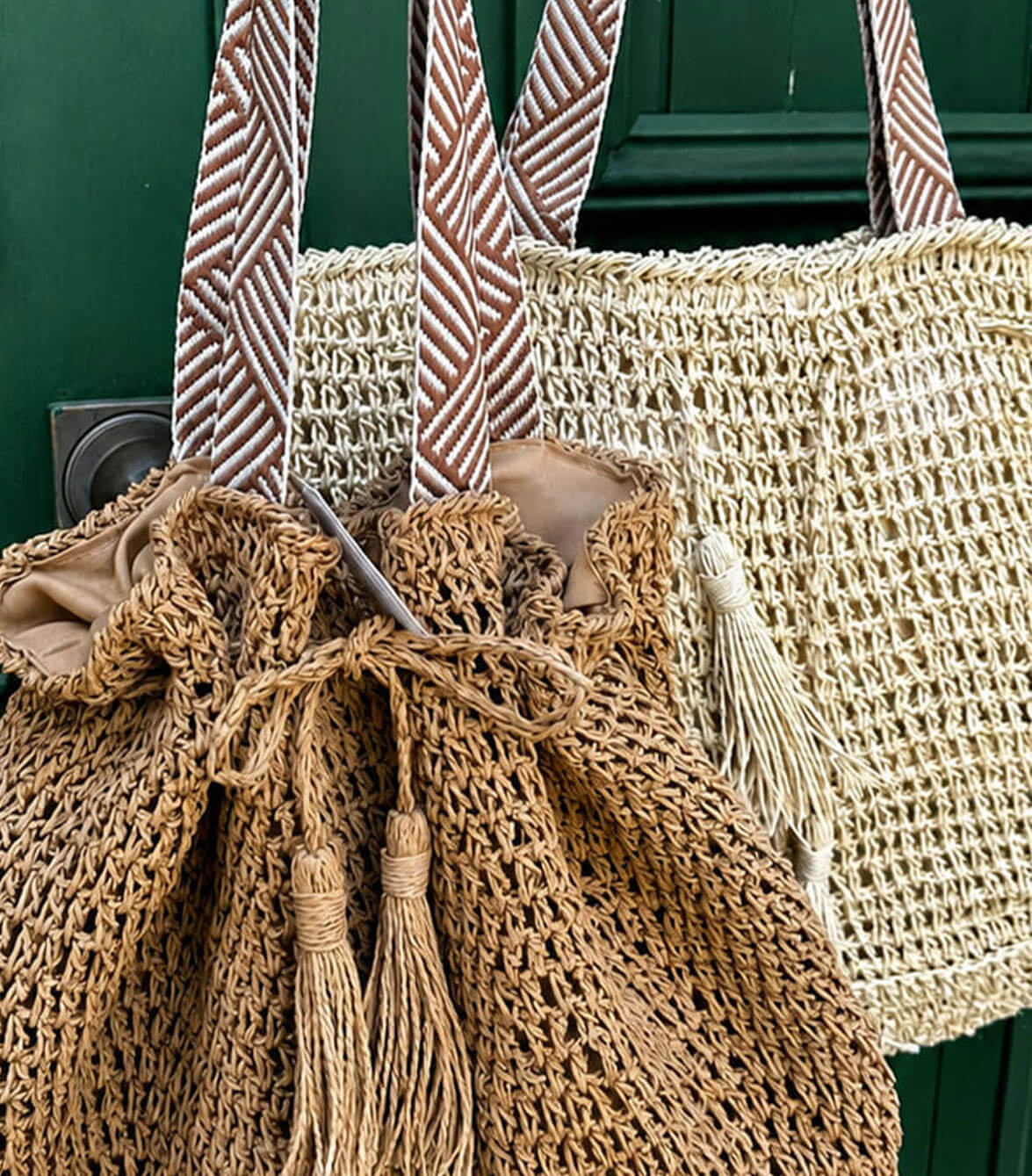 Bolso en Fibra Natural con Correa en Reata
