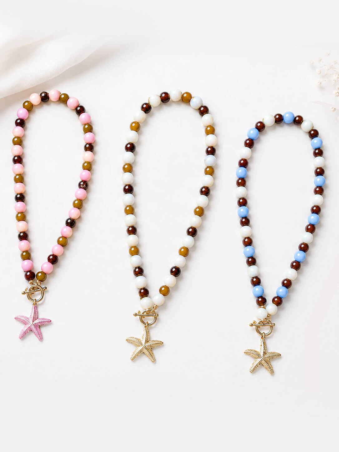Collar de Perlas con Dije Estrella de Mar