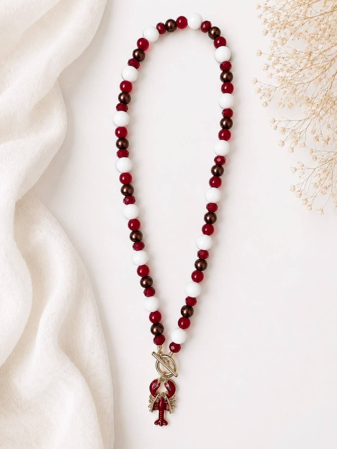 Collar de Perlas con Dije Langosta